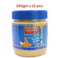 Natures Choice Peanut Butter Creamy, 340 gm Pack Of 12 (UAE Delivery Only)