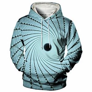 Men's Pullover Hoodie Sweatshirt Graphic Skull Casual Daily Weekend 3D Print Casual Hoodies Sweatshirts  Blue miniinthebox