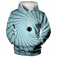 Men's Pullover Hoodie Sweatshirt Graphic Skull Casual Daily Weekend 3D Print Casual Hoodies Sweatshirts  Blue miniinthebox - thumbnail