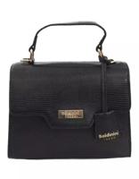 Baldinini Trend Elegant Black Shoulder Bag with Golden Accents - BA-23373