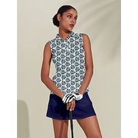 Women's Golf Polo Shirt Navy Sleeveless Top Ladies Golf Attire Clothes Outfits Wear Apparel Lightinthebox