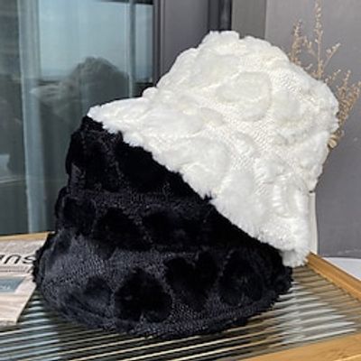 Hats Headwear Polyester Bowler  Cloche Hat Bucket Hat Fedora Hat Casual Holiday Retro Elegant With Pure Color Splicing Headpiece Headwear Lightinthebox