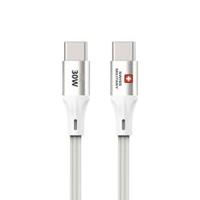 Swiss Military SM-CB-CC-30WPD-1.2Mt-WHI 1.2m USB-C To USB-C Cable, White