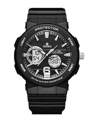 Astro Kids J8802 Movement Watch, Analog-Digital Display and Polyurethane Strap, Black - A23819-PPBB Astro Kids J8802 Movement Watch, Analog-Digital Display and Polyurethane Strap, Black - A23819-PPBB