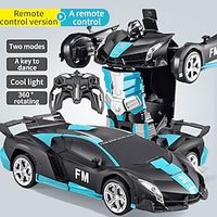 Remote Control Car - Transform , One Button Deformation to Robot with Flashing Light, 2.4Ghz 1:18 Scale Transforming Police Boys Kids Toys Gift with 360 Degree Rotating Drifting Lightinthebox - thumbnail