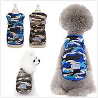 Dog Cat Vest Camo  Camouflage Elegant Adorable Cute Dailywear Casual  Daily Dog Clothes Puppy Clothes Dog Outfits Breathable Blue Green Costume for Girl and Boy Dog Polyster S M L XL XXL Lightinthebox - thumbnail