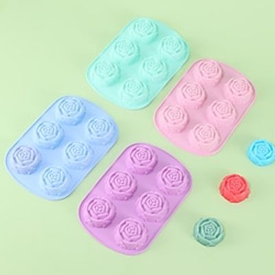 Silicone Rose Flower Soap Mold Candy Cake Chocolate Cupcake Making Mold Fondant Cake Decorating Tools DIY Baking Mold Lightinthebox