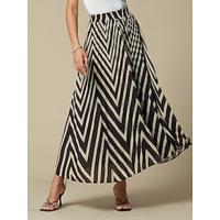 Terylene Geometrical High Fit Maxi Skirt - thumbnail