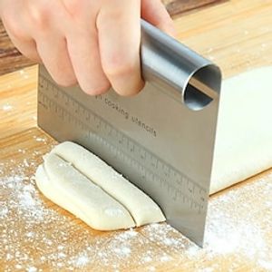 Stainless Steel Pastry Spatulas Cutter With Scale Pizza Dough Scraper Fondant Cake Decoration Tools Baking Kitchen Accessories miniinthebox