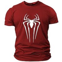 Spiders Black Red Army Green T shirt Tee Men's Graphic Cotton Blend Shirt Sports Classic Shirt Short Sleeve Comfortable Tee Street Holiday Summer Fashion Designer Clothing S M L XL XXL XXXL Lightinthebox