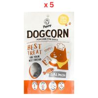 Puppy Salmon Skin Wrapped Dogcorn Stick 40g (Pack Of 5)