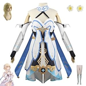 Inspired by Genshin Impact Traveler Lumine Anime Cosplay Costumes Japanese Cosplay Suits Wigs Wig Costume For Women's Lightinthebox