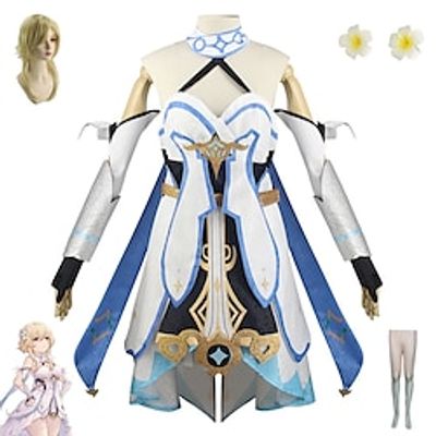 Inspired by Genshin Impact Traveler Lumine Anime Cosplay Costumes Japanese Cosplay Suits Wigs Wig Costume For Women's Lightinthebox