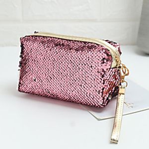 Women's Bags Polyester Cosmetic Bag Zipper Sequin Daily Sequins Handbags Black Blue Red Blushing Pink Lightinthebox