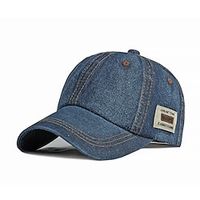 Men's Baseball Cap Black Blue Synthetic Yarn Adjustable Buckle Simple Casual Holiday Street Dailywear Weekend Pure Color Portable Comfort Fashion miniinthebox - thumbnail