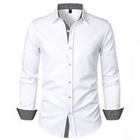 Men's Shirt Button Up Shirt Casual Shirt Summer Shirt Beach Shirt Black White Red White Long Sleeve Polka Dot Lapel Hawaiian Holiday Pocket Clothing Apparel Fashion Casual Comfortable Lightinthebox