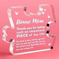 Acrylic Plaque Bonus Mom Gifts From Daughter Son Mom Birthday Gift Mothers Day Gift For Step Mom New Mom Stepmother Gifts For Mom Birthday Unique Appreciation Gift For Mom Lightinthebox