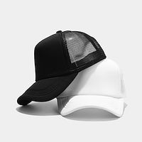 1pcs Unisex Cap Casual Plain Mesh Baseball Cap Adjustable Snapback Hats For Women Men Hip Hop Trucker Cap Streetwear Dad Hat Lightinthebox - thumbnail