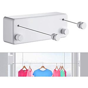 Retractable Clothesline ABS caseAluminum Dryer with Adjustable Stainless Steel Double Rope String Hotel Style Heavy Duty Wall Mounted Method miniinthebox