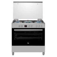 Teka 90x60 cm 5 Burners Gas with Electric Oven Cooking Range FS 901 5GE SS, Multifunction Electric Oven, Stainless steel