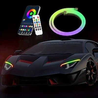 Car Headlight LED Strips Car LED Strip Lights Dreamcolor RGB LED Daytime Running Light Strip APP Control And Remote Control miniinthebox