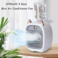 Mini Mini Fan USB Fan Desktop Turbine LED Spray Humidifier Cooler Lightinthebox