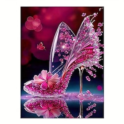 1pc DIY Diamond Painting Pink High Heels Diamond Painting Handcraft Home Gift Without Frame Lightinthebox
