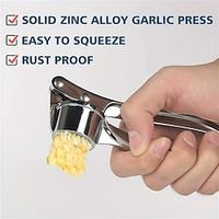1 Piece metal Garlic Press Manually Crusher Handheld Ginger Kitchen Tools Lightinthebox - thumbnail