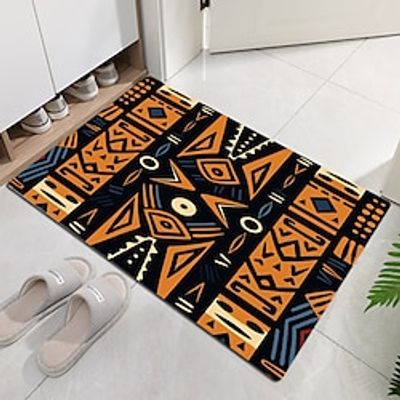 Ethnic Folk Art Doormat Non-Slip Oil Proof Rug Indoor Outdoor Mat Bedroom Decor Bathroom Mat Entrance Rug Door Mat miniinthebox