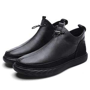 Men's Boots Comfort Shoes Casual Classic Daily Office  Career PU Booties / Ankle Boots Black Fall Spring miniinthebox