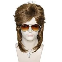 Short Brown Costume Wig 60S 70S Mens Party Wig(Only Wig) miniinthebox