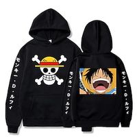 Inspired by One Piece Film: Red Monkey D. Luffy Hoodie Cartoon Manga Anime Front Pocket Graphic Hoodie For Men's Women's Unisex Adults' Hot Stamping 100% Polyester Casual Daily Lightinthebox - thumbnail