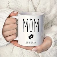 Mom And Dad Funny Coffee Mug - Perfect Pregnancy Announcement and New Baby Gift: Celebrate Parenthood with this Ceramic Mug featuring Double-sided Design - Coffee Cup or Tea Cup Drinkware - 1pc Lightinthebox