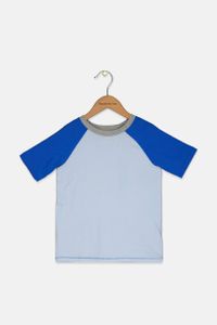 Toddlers Boys Raglan Crew-Neck Shirt  Blue
