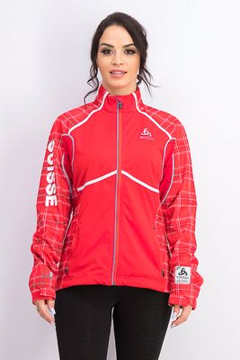 Womens Full Zip Jacket  Red Combo