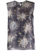 Maison Rabih Kayrouz sun print lightweight blouse - Blue