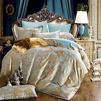 Satin Silk Duvet Cover Bedding Sets Comforter Cover with 1 Duvet Cover or Coverlet,1Sheet,2 Pillowcases for Double/Queen/King(1 Pillowcase for Twin/Single) miniinthebox - thumbnail