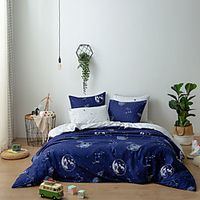Duvet cover set with zipper with universe adventure theme star planets print for Kids Teen Girls, breathable and soft Lightinthebox - thumbnail