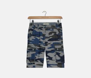 Boys Camouflage Cargo Shorts  Blue Camo