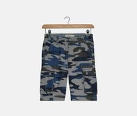 Boys Camouflage Cargo Shorts  Blue Camo - thumbnail