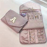 1pc Travel Jewelry Organizer Case Foldable Jewelry Roll for Journey Rings Necklaces Earrings Brooches Bracelets Travel Essentials miniinthebox - thumbnail