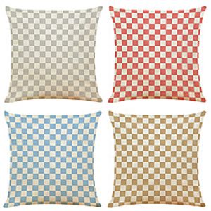 Double Side Cushion Cover 4PC Soft Decorative Square Throw Pillow Cover Cushion Case Pillowcase for Bedroom Livingroom Superior Quality Machine Washable Indoor Cushion for Sofa Couch Bed Chair Lightinthebox