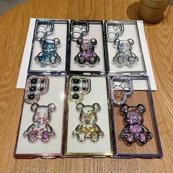 Phone Case For Samsung Galaxy S24 S24 Ultra Plus S23 Ultra Plus S23 S22 S22 Plus Ultra Back Cover Transparent Bling Glitter Shiny Shockproof Bear TPU Lightinthebox