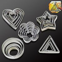 5-piece Stainless Steel Biscuit Mold Geometric Cake Cookies Chocolate Cut Mousse Circle Diy Baking Set Lightinthebox - thumbnail