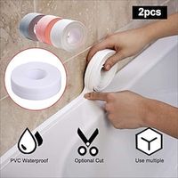 2PCS 0.87''10.5ft2.2320cm Caulk Strip Tape PVC Self-Adhesive Decorative Sealing Tape Used for Kitchen Sink Toilet Bathroom Bathtub Floor Wall Edge Lightinthebox 2PCS 0.87''10.5ft2.2320cm Caulk Strip Tape PVC Self-Adhesive Decorative Sealing Tape Used for Kitchen Sink Toilet Bathroom Bathtub Floor Wall Edge Lightinthebox