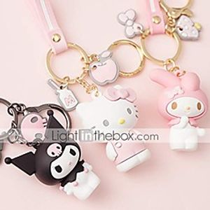 premium quality adorable cartoon keychain keyring purse handbag charms, hello kitty/my melody/kuromi/keroppi/badtz-maru (my melody) miniinthebox
