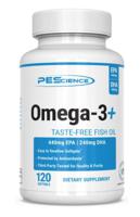 PEScience Omega 3+, 120 Soft Gels, EPA and DHA Fish Oil Supplement