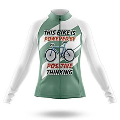 21Grams Women's Long Sleeve Cycling Jersey Spandex Green Bike Top Mountain Bike MTB Road Bike Cycling Quick Dry Moisture Wicking Sports Clothing Apparel / Stretchy / Athleisure miniinthebox