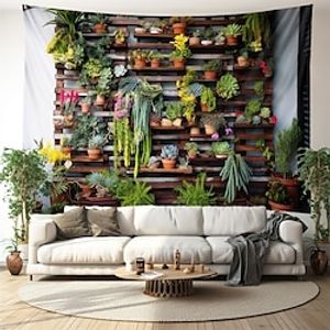 Flower Pot Wall Hanging Tapestry Wall Art Large Tapestry Mural Decor Photograph Backdrop Blanket Curtain Home Bedroom Living Room Decoration Lightinthebox