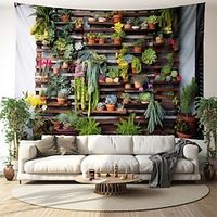 Flower Pot Wall Hanging Tapestry Wall Art Large Tapestry Mural Decor Photograph Backdrop Blanket Curtain Home Bedroom Living Room Decoration Lightinthebox - thumbnail
